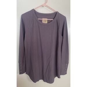 Purple Long Sleeve‎ Waffle Fabric Shirt - Chaser - Women’s Medium